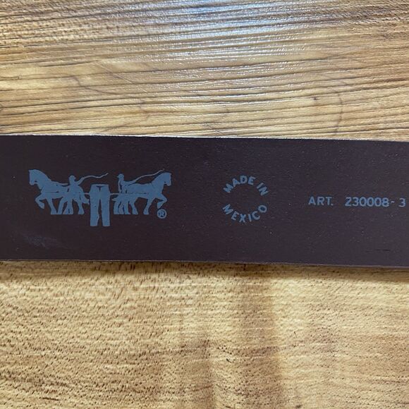 NWOT LEVI’S Men’s Sz 44 Brown 100% Full Grain Bovine Leather Belt Western Work - Picture 14 of 16